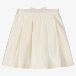 Patachou-Girls Ivory Satin Skirt | Childrensalon Outlet