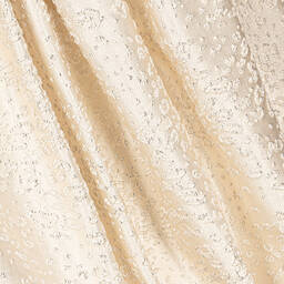 Patachou-Кремово-серебристое жаккардовое платье | Childrensalon Outlet