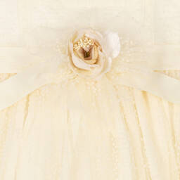 Patachou-Girls Ivory Spotted Tulle Dress | Childrensalon Outlet