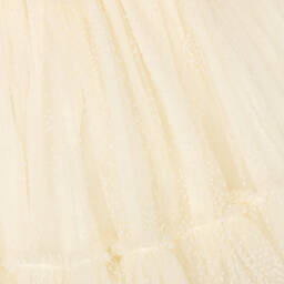 Patachou-Girls Ivory Spotted Tulle Dress | Childrensalon Outlet