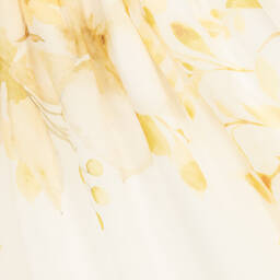 Patachou-Girls Ivory & Yellow Floral Print Dress | Childrensalon Outlet