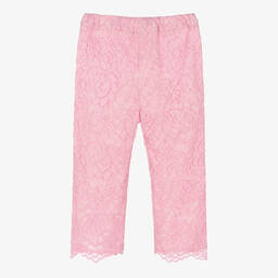 Patachou-Girls Lavender Pink Lace Trousers | Childrensalon Outlet