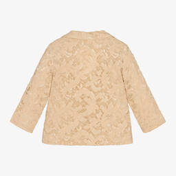باتاشو-جاكيت بلايزر دانتيل لون بيج فاتح للبنات | Childrensalon Outlet