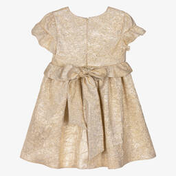 Patachou-Girls Metallic Gold Dress | Childrensalon Outlet
