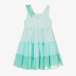 Patachou-فستان شيفون أخضر فاتح للبنات | Childrensalon Outlet