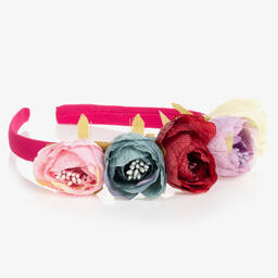 Patachou-Girls Multicolour Floral Hairband | Childrensalon Outlet