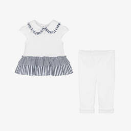 Patachou-Морской комплект из хлопковых леггинсов для девочек | Childrensalon Outlet