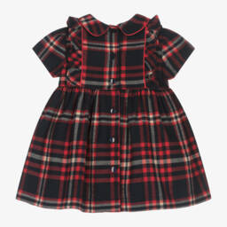 Patachou-Girls Navy and Red Plaid Dress | Childrensalon Outlet