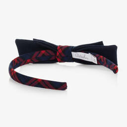 باتاشو-طوق للشعر تارتان لون كحلي للبنات | Childrensalon Outlet