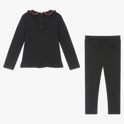 Patachou-طقم بنطلون قطن لون كحلي للبنات | Childrensalon Outlet