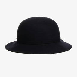 Patachou-Girls Navy Blue & Red Bow Wool Hat | Childrensalon Outlet