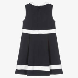 Patachou-Сине-белое хлопковое платье | Childrensalon Outlet