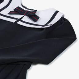 Patachou-Girls Navy Cotton Jersey Frock | Childrensalon Outlet