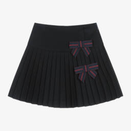 Patachou-Cиняя плиссированная фланелевая юбка для девочек | Childrensalon Outlet