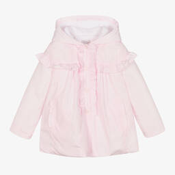 Patachou-Girls Pale Pink Hooded Coat | Childrensalon Outlet