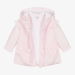 Patachou-Girls Pale Pink Hooded Coat | Childrensalon Outlet
