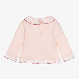 Patachou-كنزة قماش محبوك لون زهري للبنات | Childrensalon Outlet