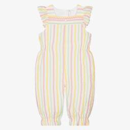 Patachou-جمبسوت قطن مخطط بألوان الباستيل للبنات | Childrensalon Outlet