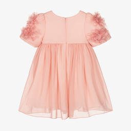 Patachou-Girls Pink Bouquet Sleeve Dress | Childrensalon Outlet