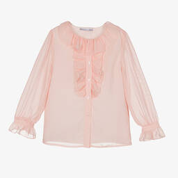 Patachou-Girls Pink Chiffon Blouse | Childrensalon Outlet