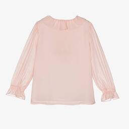Patachou-Girls Pink Chiffon Blouse | Childrensalon Outlet