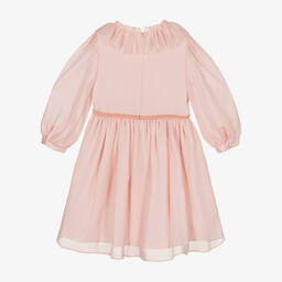 Patachou-Girls Pink Chiffon Dress | Childrensalon Outlet