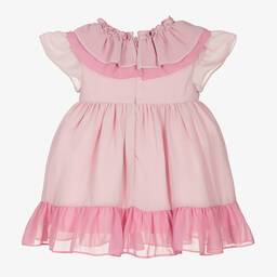 Patachou-Girls Pink Chiffon Dress | Childrensalon Outlet
