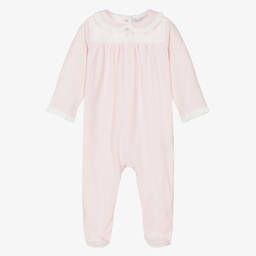Patachou-Girls Pink Cotton Babygrow | Childrensalon Outlet