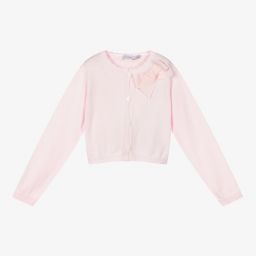 Patachou-Girls Pink Cotton Cardigan | Childrensalon Outlet