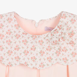 Patachou-Girls Pink Cotton Floral Liberty Dress | Childrensalon Outlet