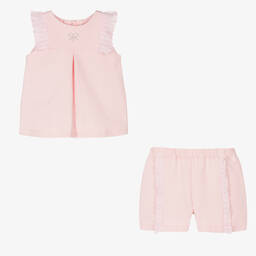 Patachou-Розовый топ и шорты из хлопкового джерси | Childrensalon Outlet