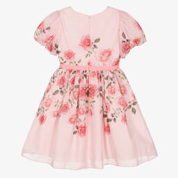 Patachou-Розовое шифоновое платье с цветами | Childrensalon Outlet