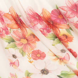 Patachou-Розовое плиссированное платье из шифона с цветами | Childrensalon Outlet