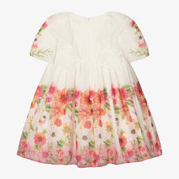 Patachou-Розовое плиссированное платье из шифона с цветами | Childrensalon Outlet