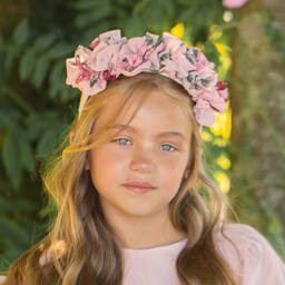 Patachou-Girls Pink Floral Hairband | Childrensalon Outlet