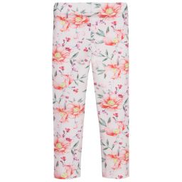 Patachou-Розовые леггинсы в цветочек для девочек | Childrensalon Outlet