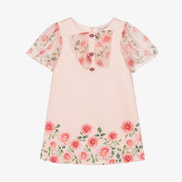 Patachou-Розовое платье-шифт с цветами | Childrensalon Outlet