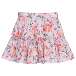 Patachou-Girls Pink Floral Skirt | Childrensalon Outlet