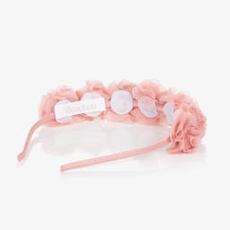 باتاشو-طوق للشعر مزين بورود ساتان لون زهري | Childrensalon Outlet