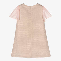 Patachou-Girls Pink Jacquard & Chiffon Dress | Childrensalon Outlet