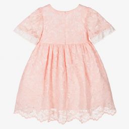 Patachou-Girls Pink Lace Dress | Childrensalon Outlet