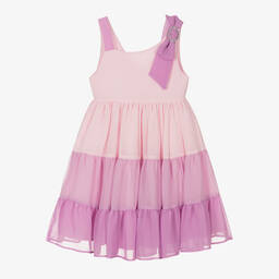 Patachou-Girls Pink & Purple Chiffon Dress | Childrensalon Outlet