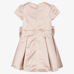 Patachou-Girls Pink Satin Bow Dress | Childrensalon Outlet