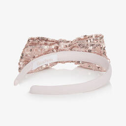 باتاشو-طوق للشعر مزين بترتر لون زهري للبنات | Childrensalon Outlet