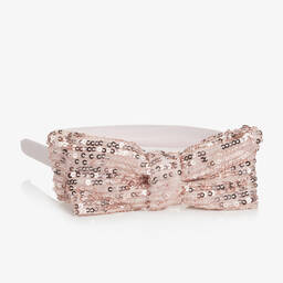 باتاشو-طوق للشعر مزين بترتر لون زهري للبنات | Childrensalon Outlet