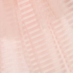 باتاشو-فستان أطفال بناتي أورغانزا مقلم لون زهري | Childrensalon Outlet