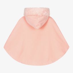 Patachou-Розовый бархатный кейп с капюшоном для девочек | Childrensalon Outlet