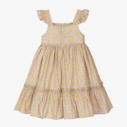 Patachou-Girls Pink & Yellow Floral Dress | Childrensalon Outlet