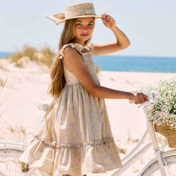 Patachou-Girls Pink & Yellow Floral Dress | Childrensalon Outlet