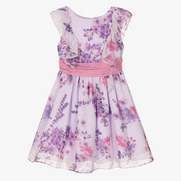 Patachou-Фиолетовое шифоновое платье с цветами | Childrensalon Outlet